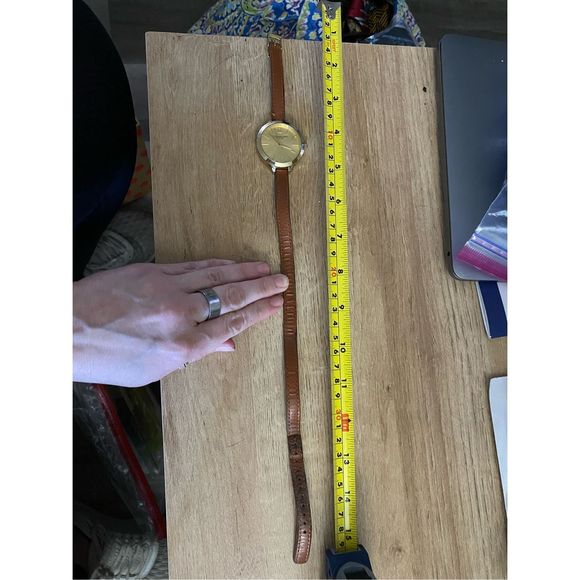 Stuhrling Soiree Deauville 23K Gold Fused SS Sport Watch, Leather Wrap Band - Picture 7 of 12